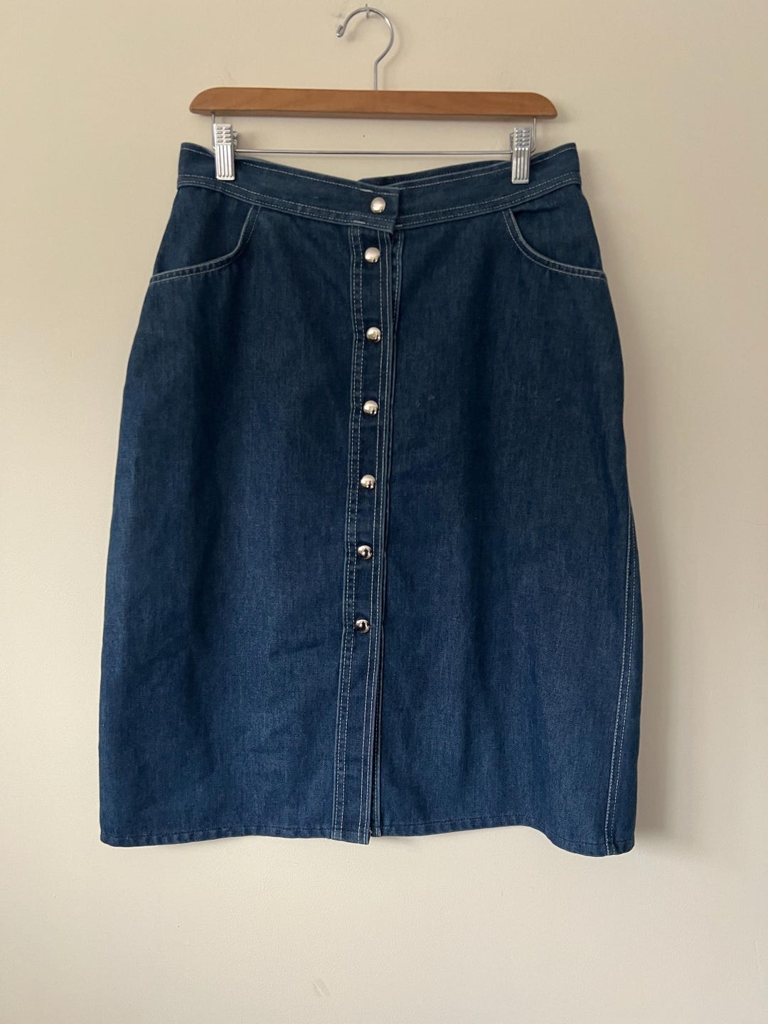 70's Denim Lace Skirt
