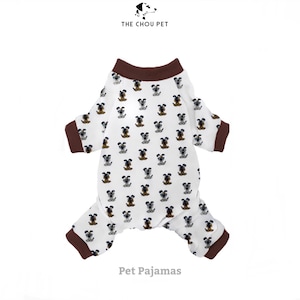 Dog Design Onesie, Jumpsuit Dogs and Cats,Pet Apparel,Small and Medium Dogs Outfit,Dog Cotton Pajamas,Dogs Fashion, Dog PJs,Onesie Pup Print