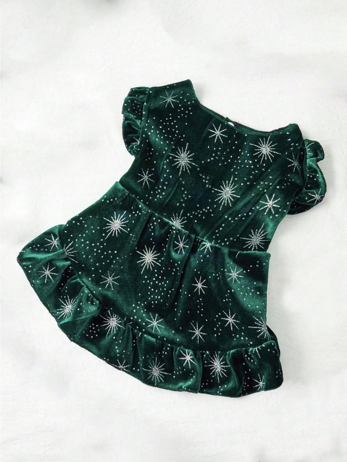 Green Velvet Dog Dress - Etsy