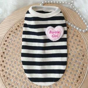 Striped Top, S-2XL, Dog Tee, Cute top, Dog Tops, Dog outfit, dog vest, Small dog, Dog Shirt, Dog clothes, Puppy shirt, Pet Fashion