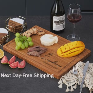 Personalized Cutting Board, Wedding Gift for Couple Uniqe Custom Charcuterie Board, Bridal Shower Gift, Housewarming Gift, Engagement Gifts