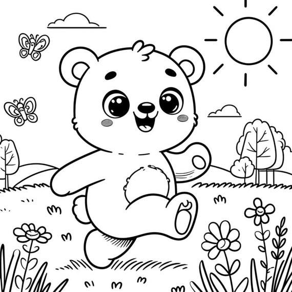 Orsi Orsetto Peluche Da Colorare Adorabili Pagine Da Colorare Di