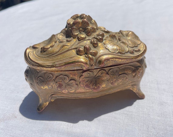 工芸品 antique art nouveau brass box Arts and Crafts Box Art Nouveau Jugendstil Enamel, Copper