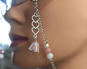 Collana con cuori e fiori