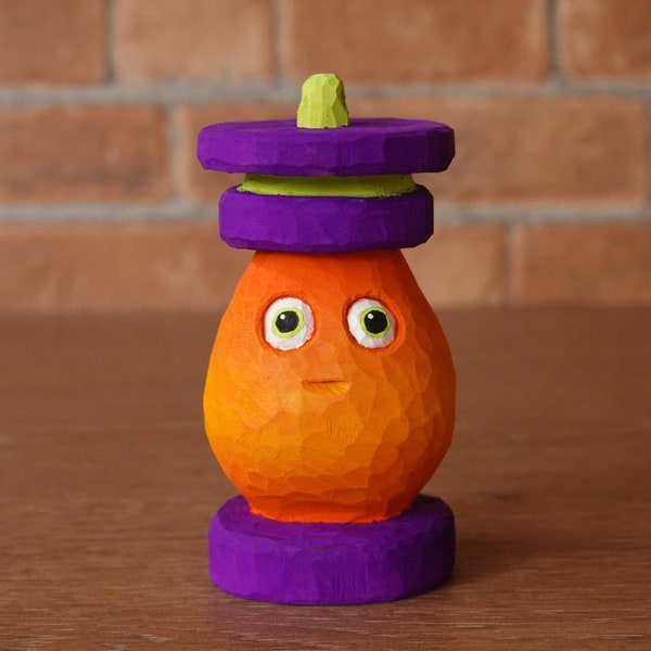 Wooden Vibrant Orange Stacked Toy - Educational Kids' Gift