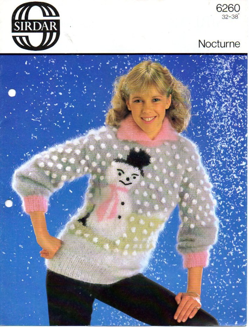 1970s BAD Christmas Jumper Sweater Knitting Pattern pdf INSTANT DOWNLOAD image 1