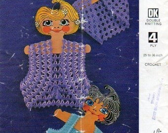 1960s Childs and Adult  Crochet Bolero Tank Top Crochet Pattern pdf INSTANT DOWNLOAD