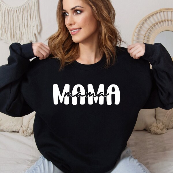 Mama Sweatshirt, Cute Mom Hoodie, Mommy Outfit, Trendy Mama Clothing, Pregnancy Announcement Hoodie, Cool Mama Outfit, Mother's Day Gifts
