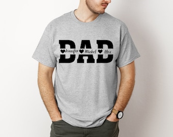 Custom Dad Shirt, Dad Shirt With Kids Names, Fathers Day Gift, New Dad Shirt, New Dad Gift, Personalized Dad Shirt, Custom Kids Names Shirt
