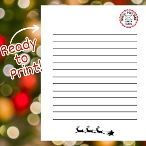 Papelaria do Papai Noel, Carta do Papai Noel, Carta do Papai Noel em branco, Carta do Papai Noel pronta para imprimir