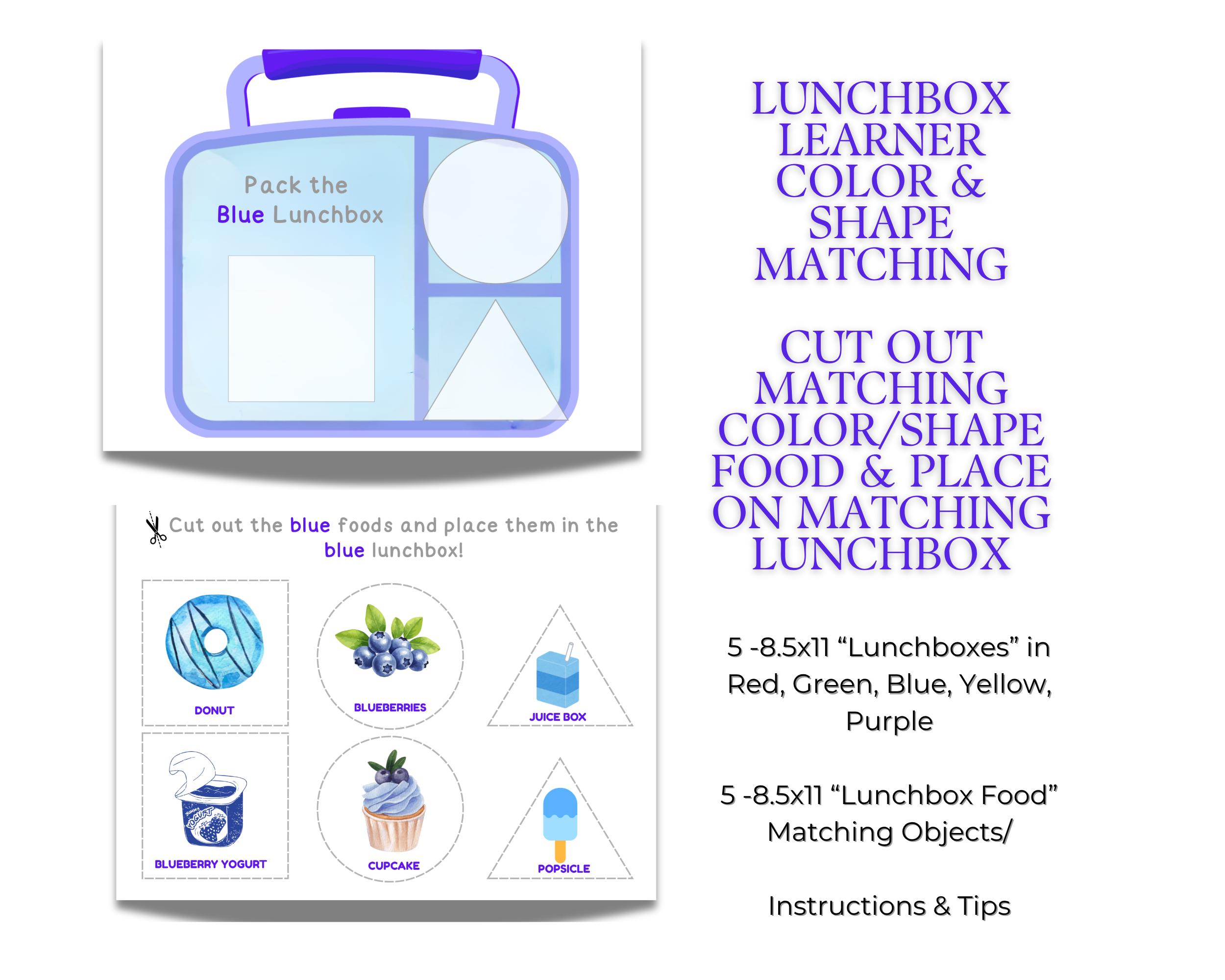 Color and Shape Matching Activity, Preschool, Food Colors and Shapes ...