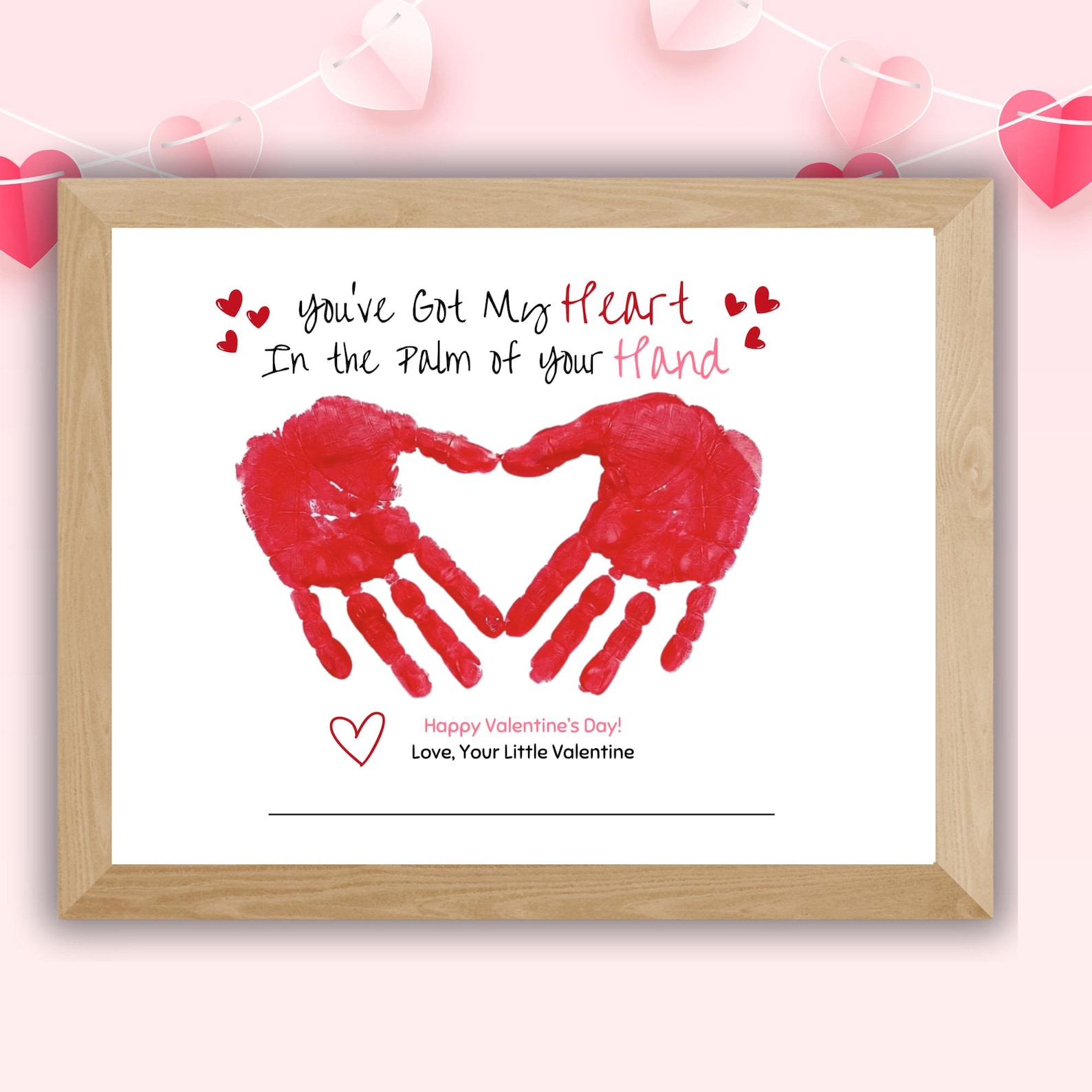 Valentine Handprint Art for Kids, Fingerprint Heart Keepsake, Preschool ... — free download