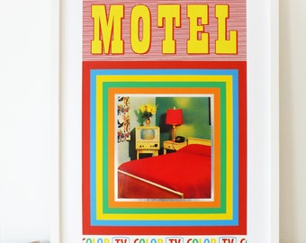 Motel - Hand printed screen print