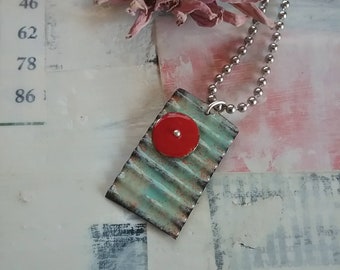 Enamel necklace...I call them "chubbies"...lol, Torch fired enamel pendant, Idaho Girl Art