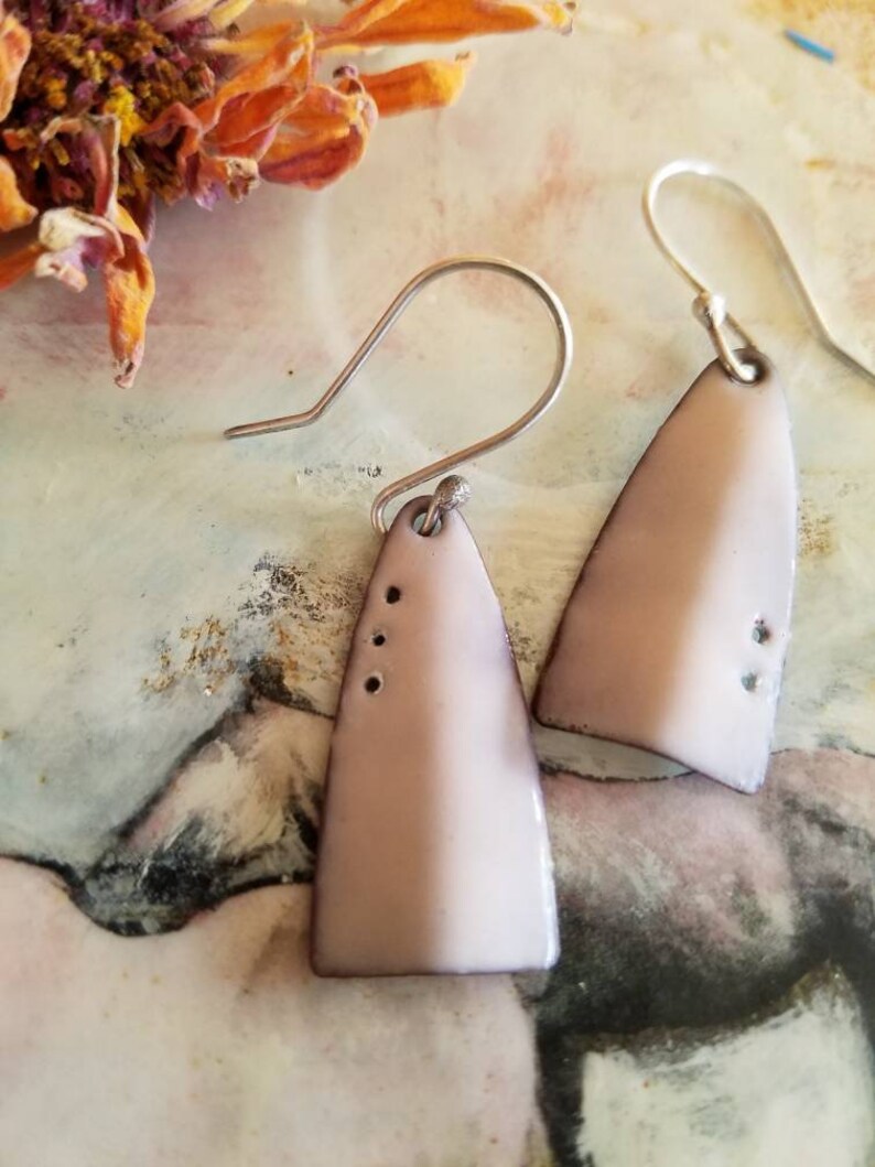 Pretty in Pink...Torch fired enamel earrings