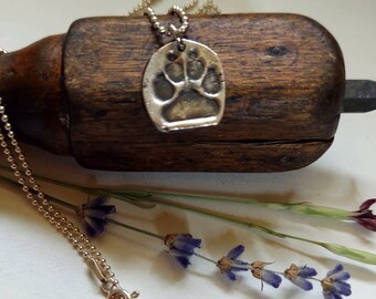 Sterling Silver Dog Paw Neclace