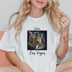 Las Vegas Tshirt, Collage of Las Vegas, Comfort Colors, Gift for her, I Love Las Vegas, Gift for Mom, Grandma, Sister, Aunt, Girlfriend