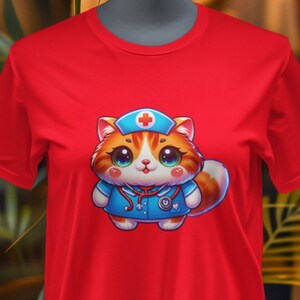 Nurse Cat T-Shirt Cute Gift for Nurses