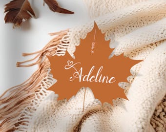 Ahornblatt Tischkarten, Herbsthochzeit Namenskarten, Herbst Sitzkarten, Rustikale Tischdekoration, Elegante Namensschilder, Thanksgiving Tischkarten