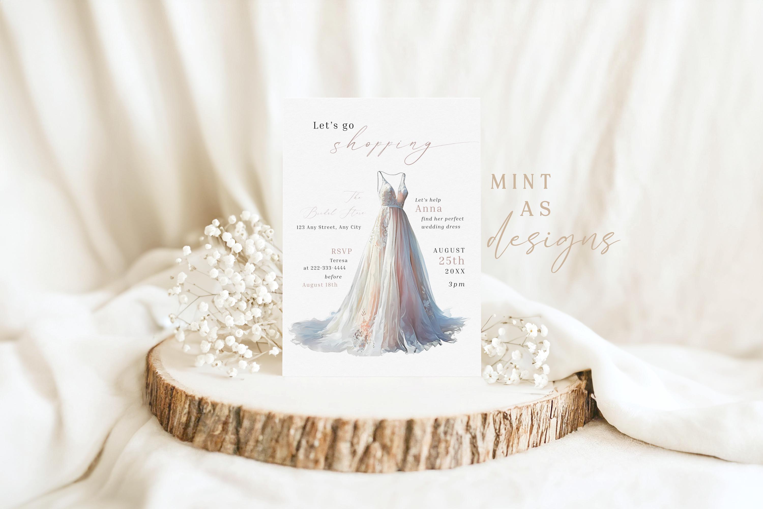 Neutral Wedding Dress Shopping Invitation | Printable Say Yes to the Dress  Card | Modern Try-on Party Template | Boho Bridal Invite - Etsy Israel