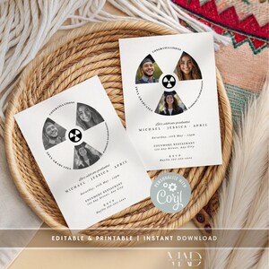 Radiology Graduation Invitation Template, Joint Graduate Invite, Editable Corjl Rad Tech Graduation, Radiology Technologist Party Invite