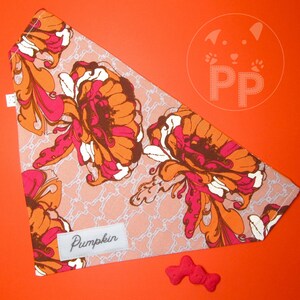 Over the collar dog bandana, pet bandana, personalized dog bandana, reversible dog bandana, slip on collar, custom dog bandana, cat bandana