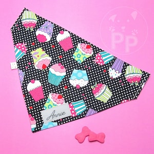 Gotcha day Over the collar dog bandana, personalized dog bandana, reversible dog bandana, slip on collar, custom dog bandana, cat bandana