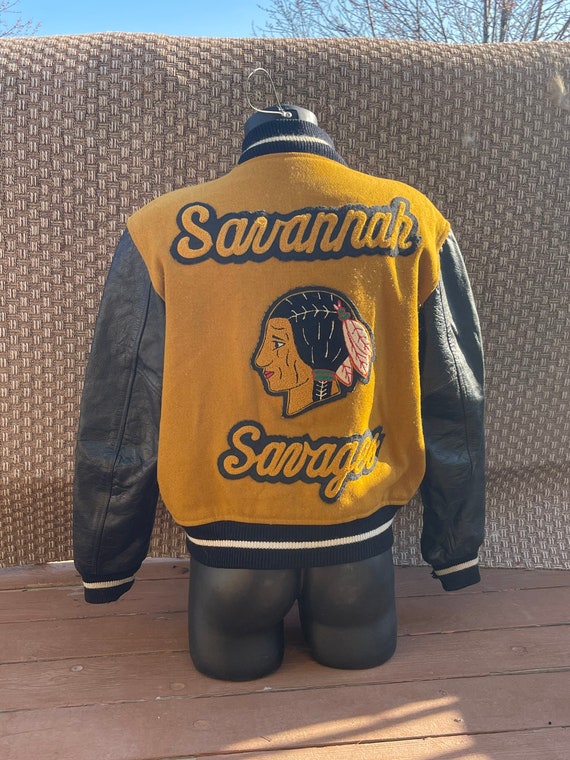 Vintage Letterman’s Varsity Jacket-Savannah Savag… - image 1