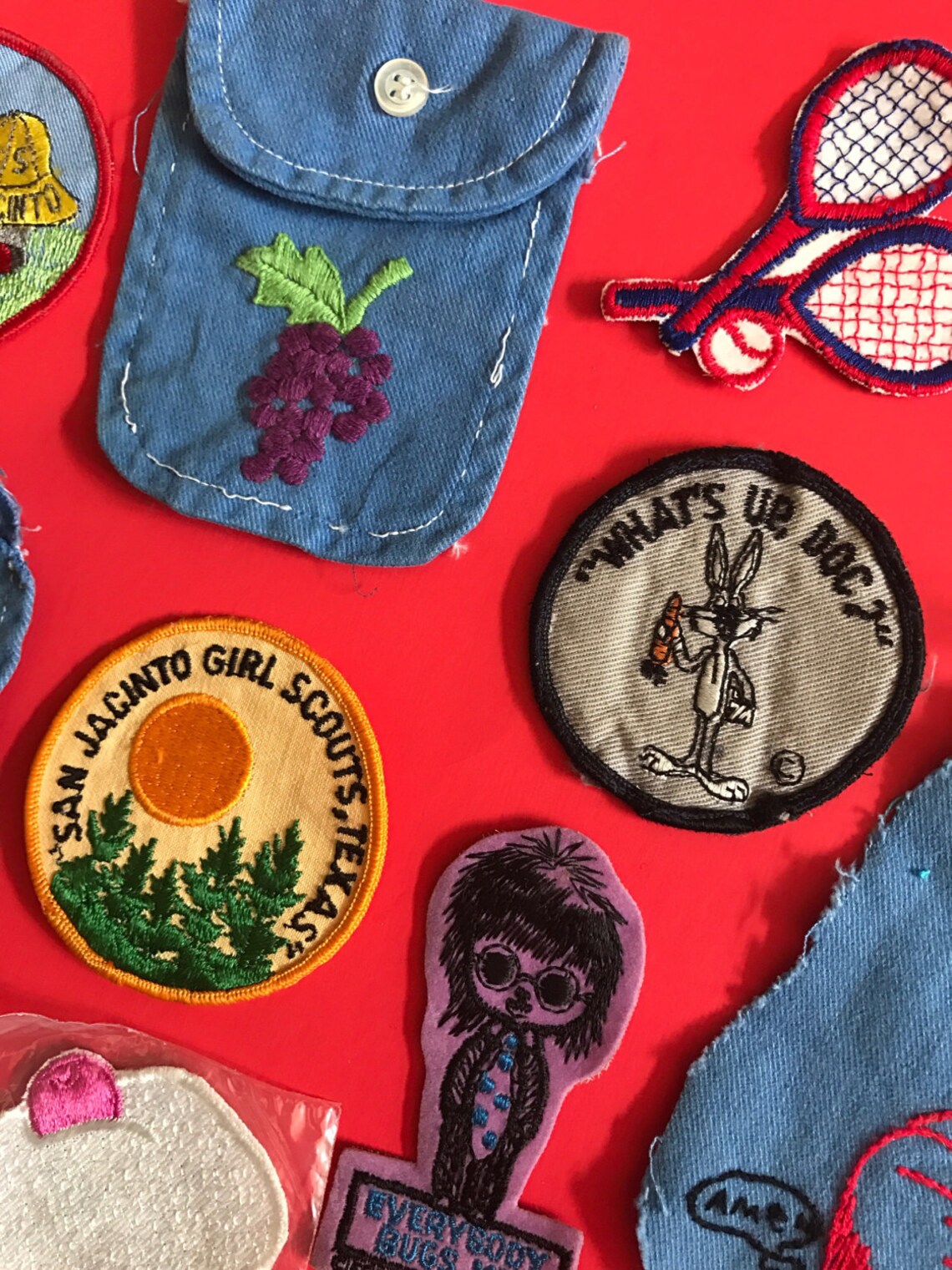 Vintage embroidered patches camp Etsy