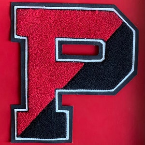 Red Varsity Letter Patch