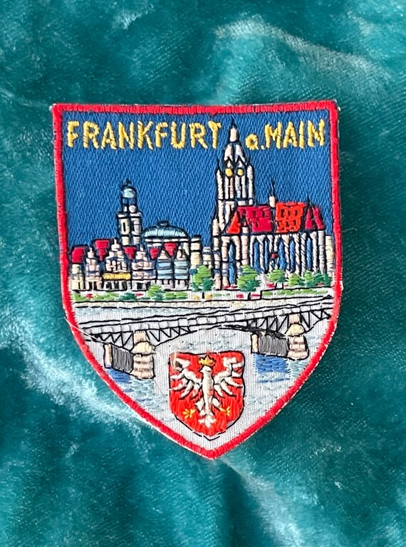 Vintage Travel German Germany woven Patch label Ti