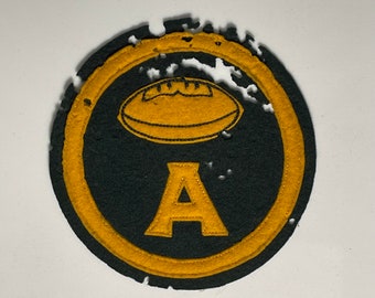 Vintage wool felt patch--Circle “A” football