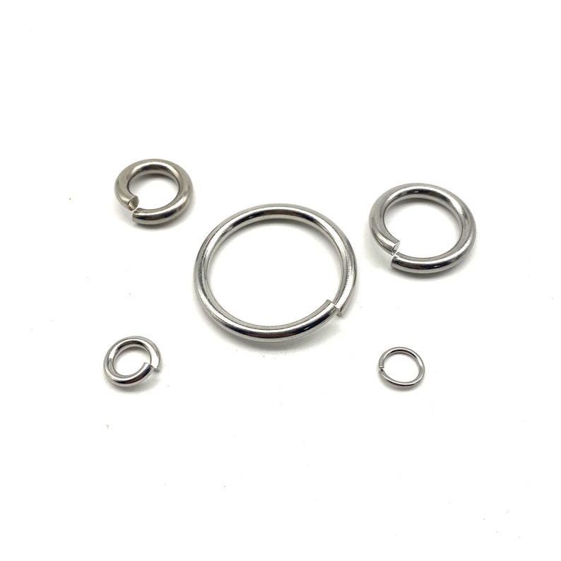Opened Split Ring Stainless Steel Keyring Jump Ring Chain Connect Rings ...