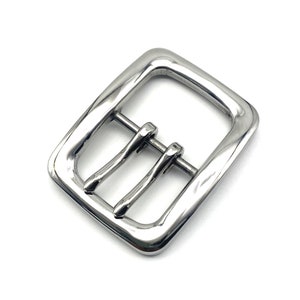 Premium Stainless Steel Double Pin Buckle Anti Allergy Belt Buckle 40mm