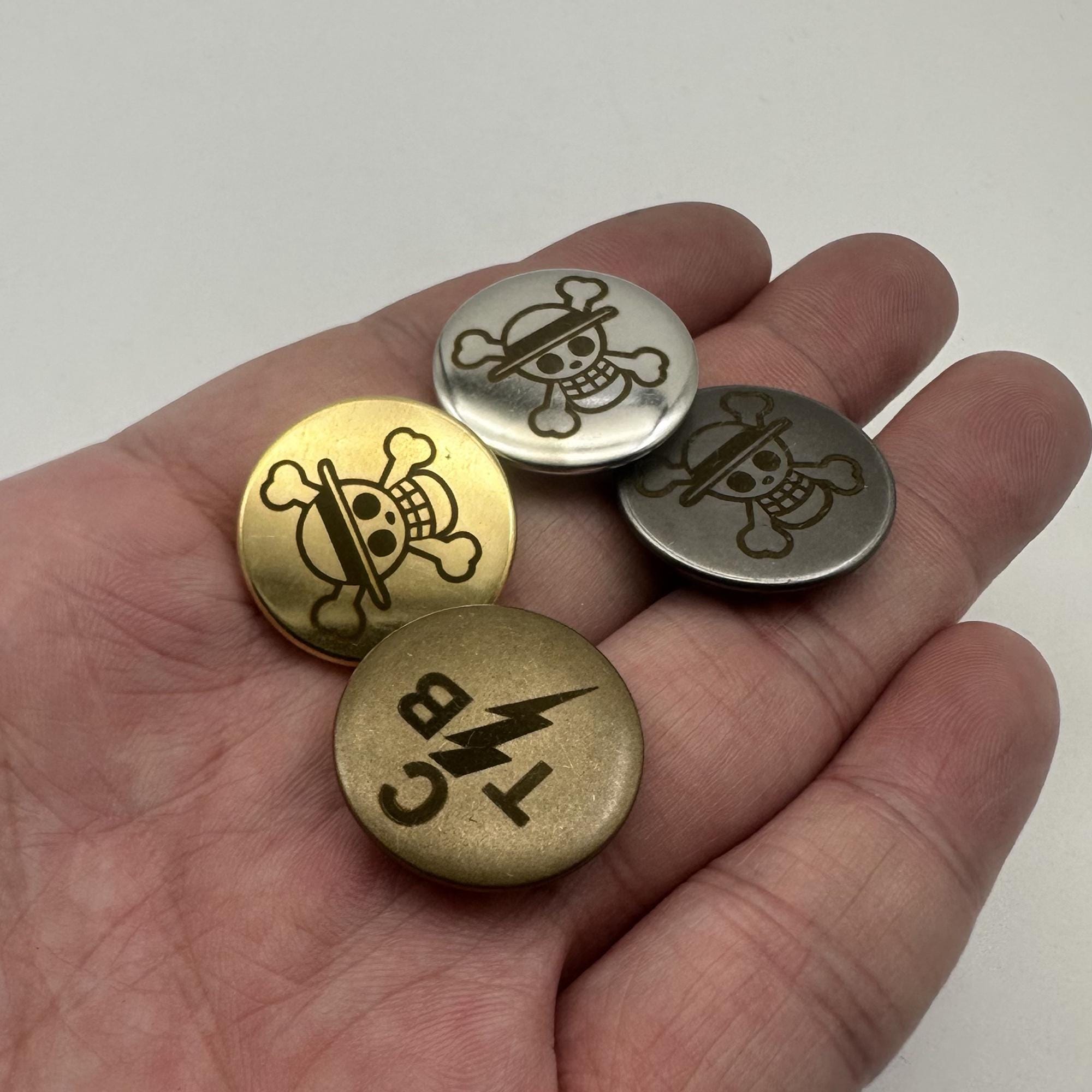 Custom Logo Clothing Buttons,Shank Button,Round Metallic Shank Buttons,Sewing Buttons Personalized Design,23mm Gold/Silver/Bronze/Gun Black