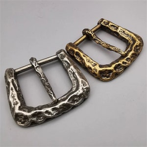 Distressed Brass buckle Vintage Leather Belt Buckle Fastener Tool