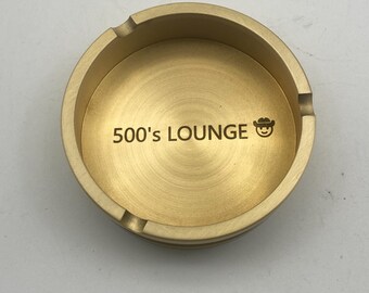 Brass Ashtray With Custom Text or Logo,Gift for Friends,Birthday Gift,New Year Gifts