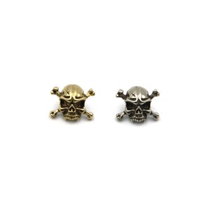Skull Bone Studs Leather Decoration Ornaments Concho Pin Back