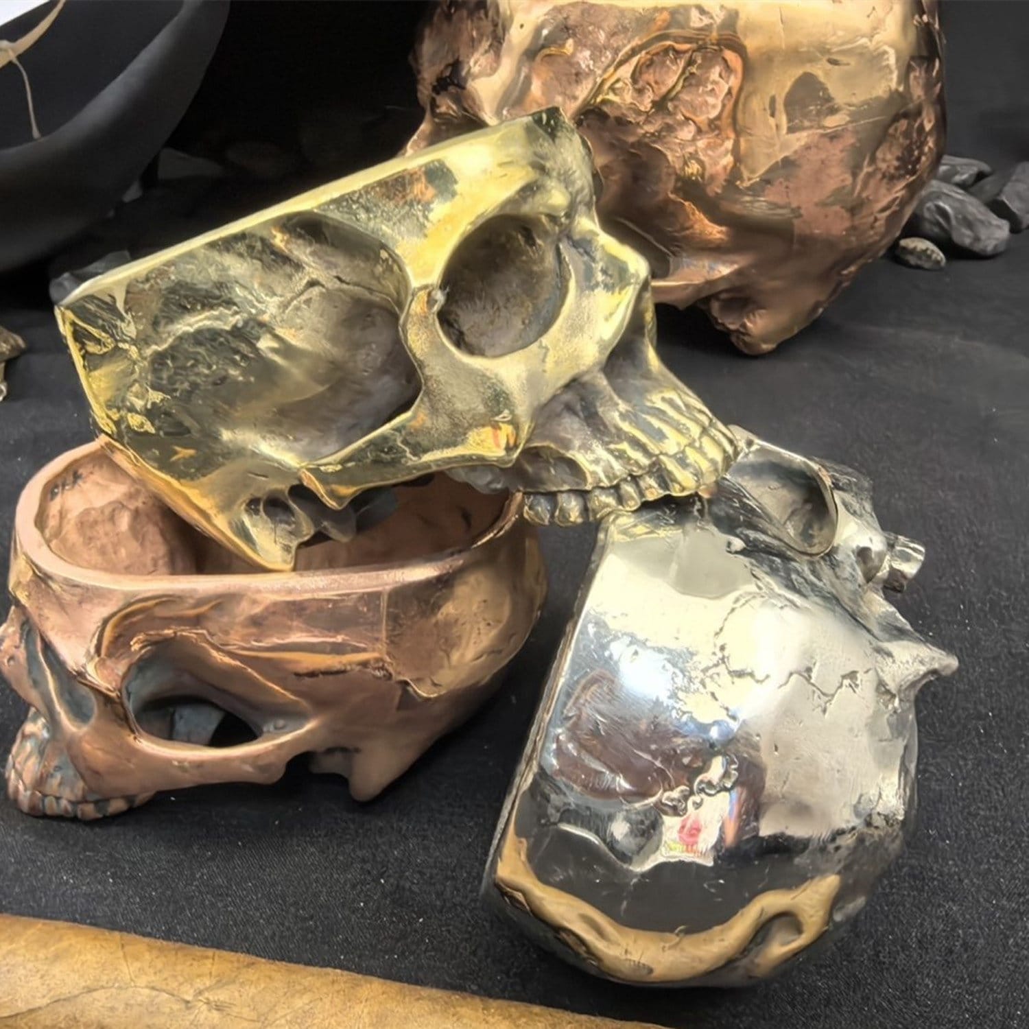 Brass Skull Head Container,skull Cigar Tray,skull Ashtray - Etsy