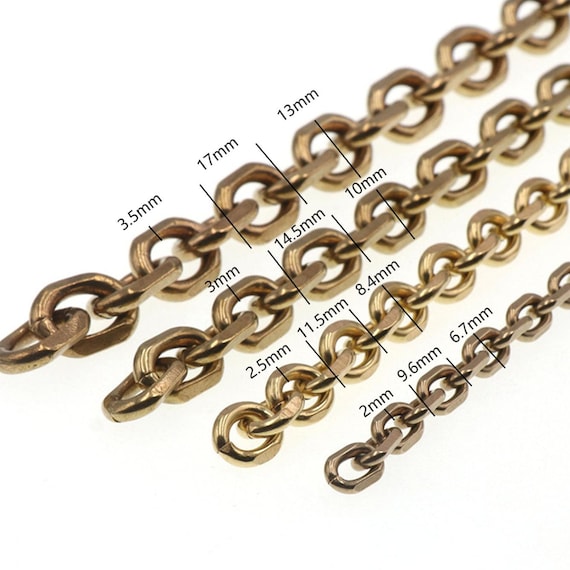 Solid Brass Anchor Link Chain Leather Wallet Chains - Etsy Canada