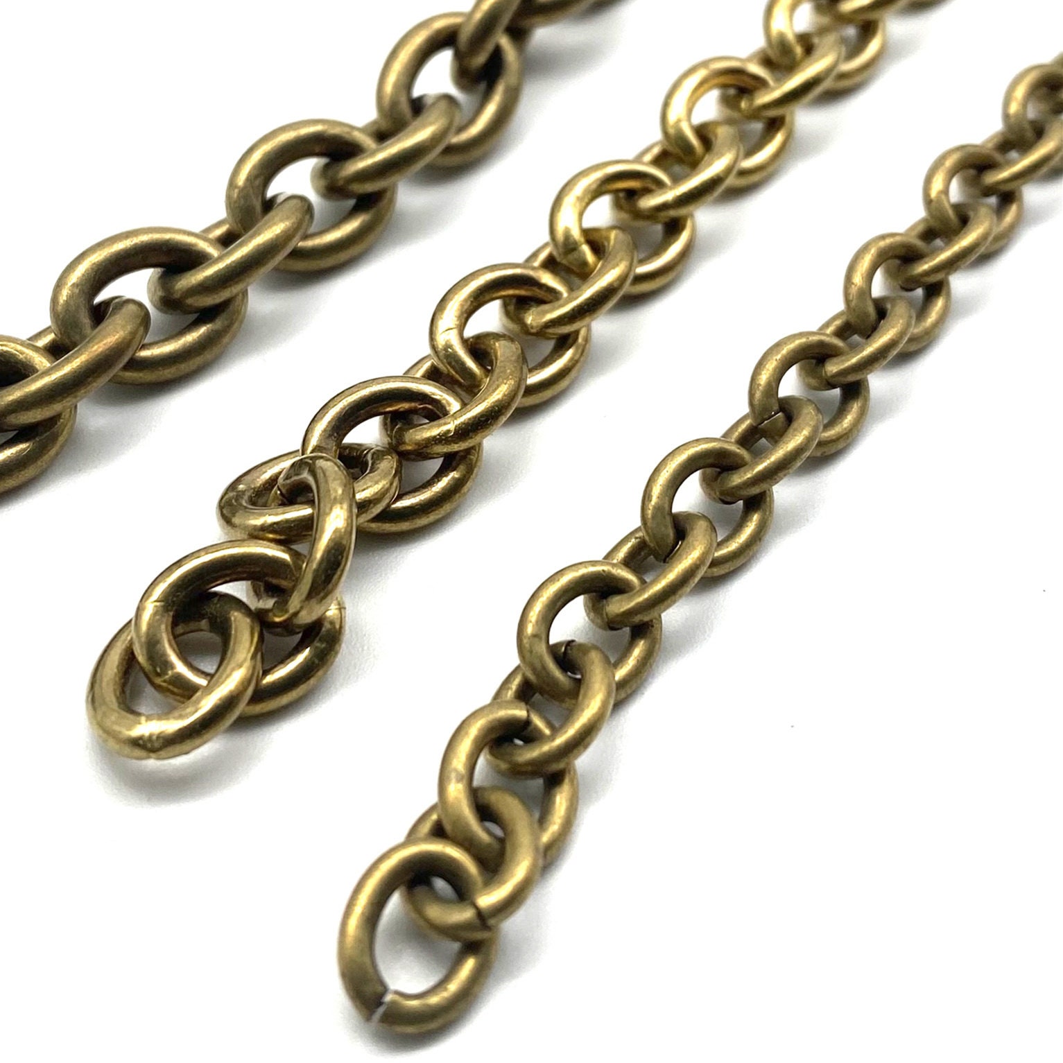 Solid Brass O Link Chain Leather Wallet Chains - Etsy