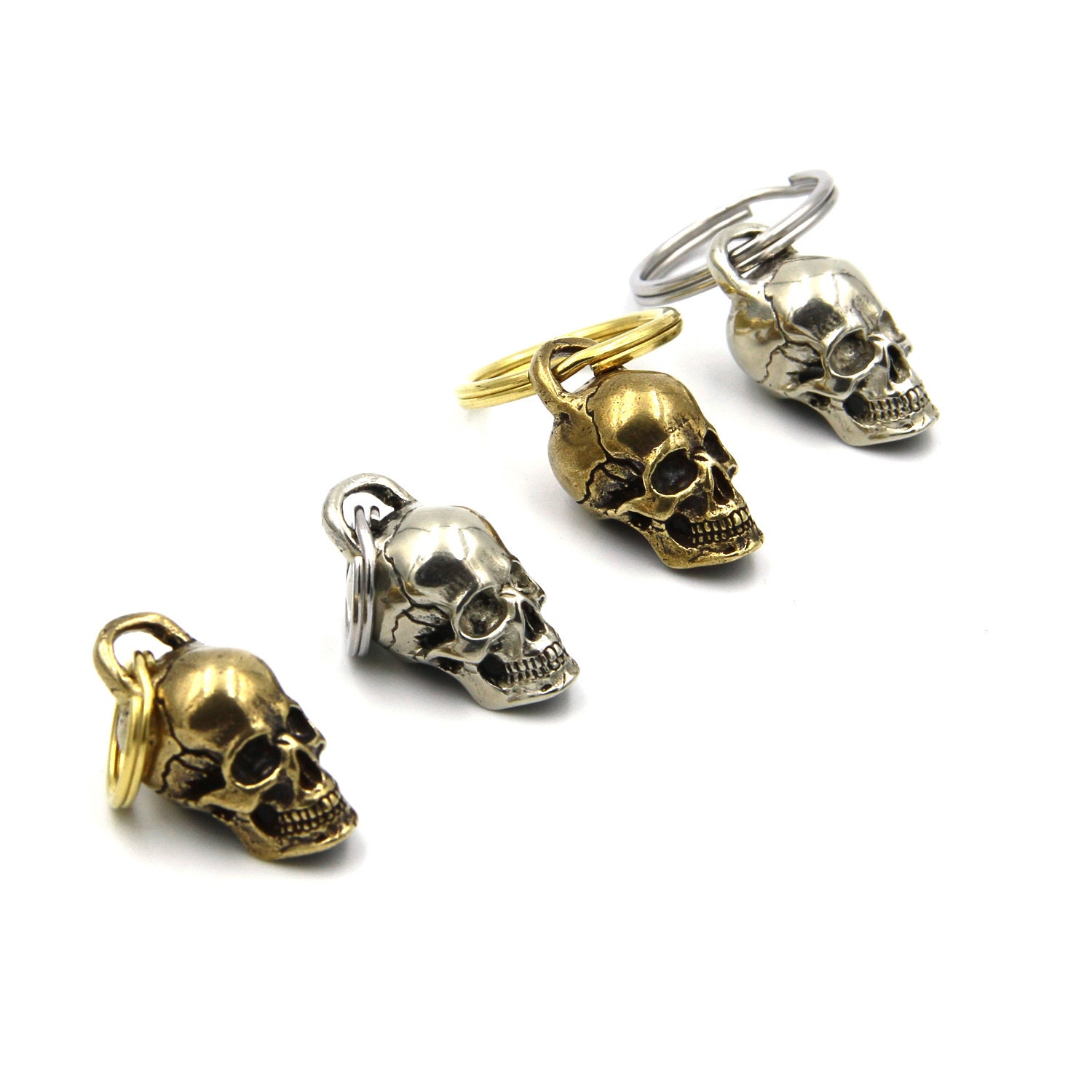 Collana Gotica Con Ciondolo Chiave Scheletro E Teschio - Argento, Stile Steampunk Punk, Regalo Halloween