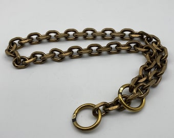Welded Ring Brass Dog Choke Chain Puppy Neckwear Collar Pets Necklace