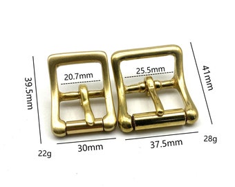 20/25 mm 真鍮ハイヒールセンターバーバックルローリングバーバックルバッグストラップファスナー