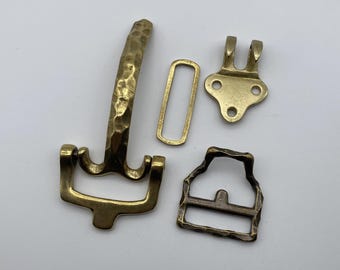 バックル　アメリカ　コロラド　月　鉄　ベルト　金具　荒野　騎士　道　光　90s ヴィンテージ ブロンズバックル リトルトン キャバルリー メンズ