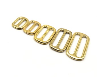 Boucle de réglage de la sangle de sac en cuir avec passant en laiton