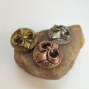 Fleur De Lis Concho,Leder Portemonnaie & Geldbörse Concho Nieten,Schraubverschluss