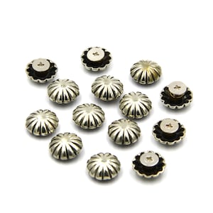 Silver Pumpkin Conchos Leather Craft Decoration Accessories