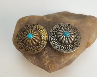 Baroque Style Turquoise Concho Rivets For Leather Goods Embellishment