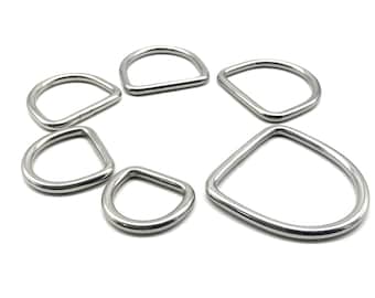 5mm Draht Rostfreier D-Ring Nahtlose D-Schlaufe Segelboot D-Ringe Taschenriemen Befestigen Ring 25/30/35/40/43/49mm